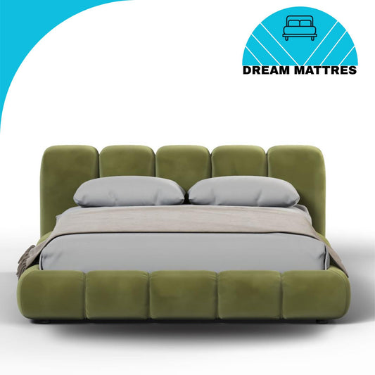 سرير مخملي بتصميم الفقاعات